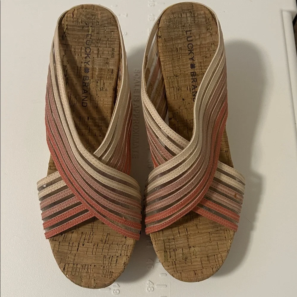 Lucky Brand Cork Wedges, Size 7 - Picture 3 of 6
